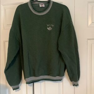 Jerzees Green and Gray Crewneck Sweater